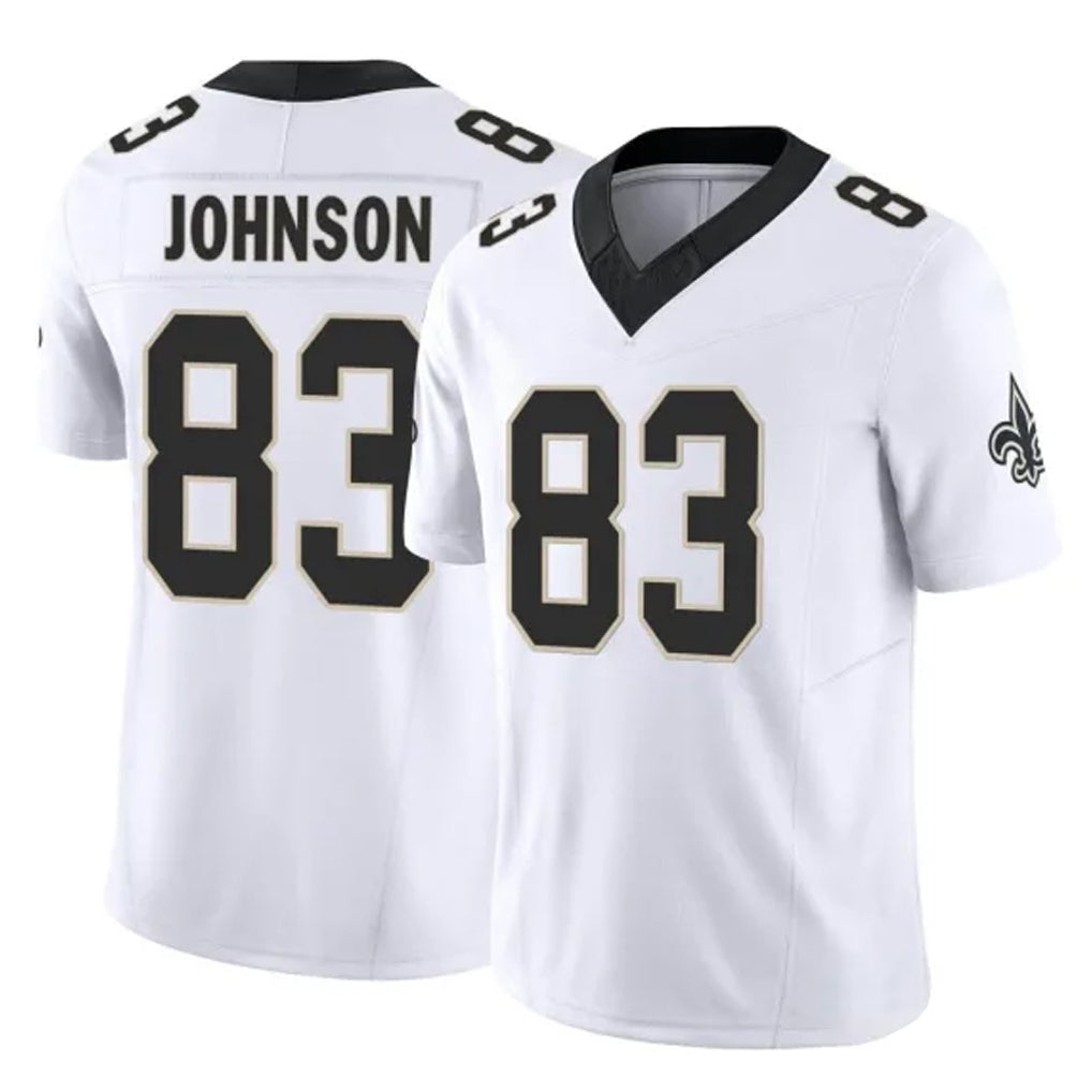Parkc NO.Saints #83 Juwan Johnson Player White Limited Vapor F.U.S.E. Home Game Stitched Jerseys