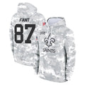 Parkc NO.Saints #87 Noah Fant Player Arctic Camo Salute to Service Pullover Hoodies Limited Game Stitched Jerseys