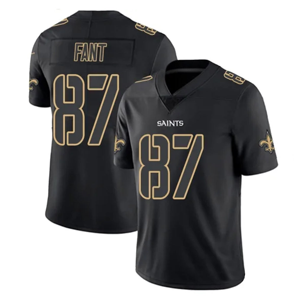 Parkc NO.Saints #87 Noah Fant Player Black Impact Limited Home Game Stitched Jerseys