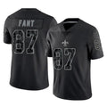Parkc NO.Saints #87 Noah Fant Player Black Limited Reflective Home Game Stitched Jerseys