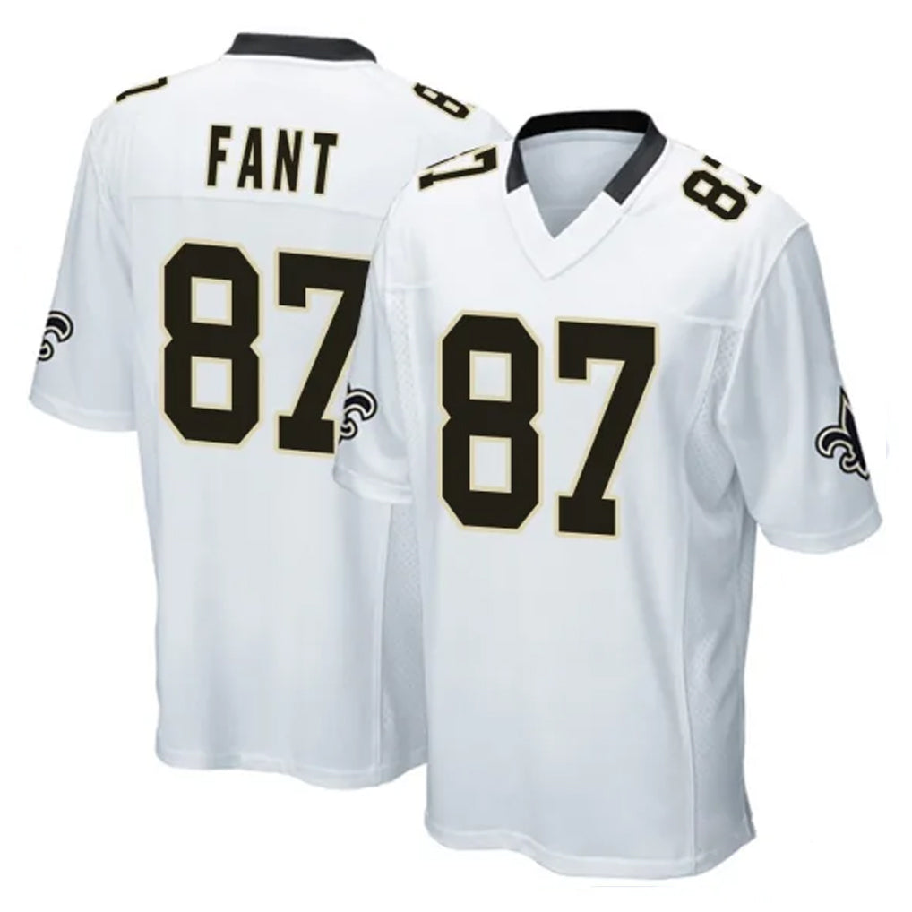 Parkc NO.Saints #87 Noah Fant Player White Home Game Stitched Jerseys