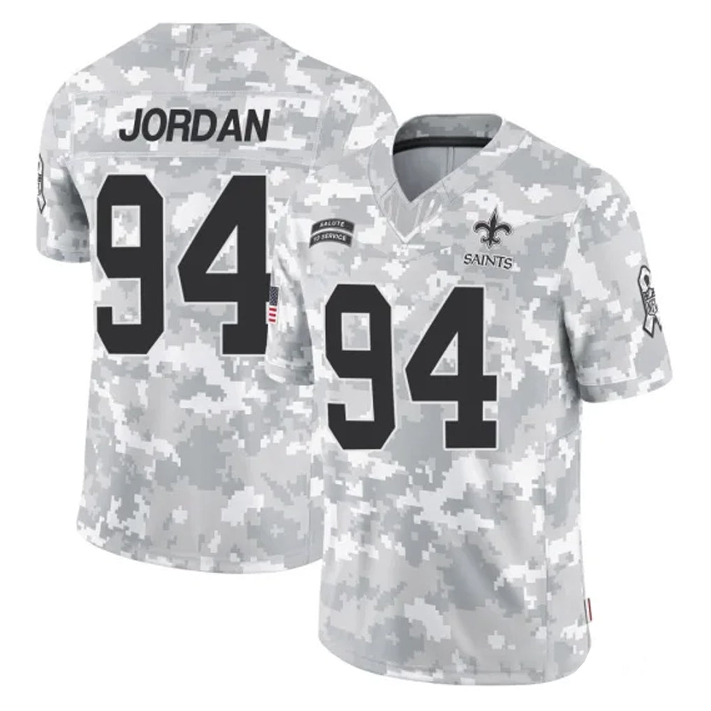 Parkc NO.Saints #94 Cameron Jordan Player Arctic Camo Salute To Service Limited Game Stitched Jerseys