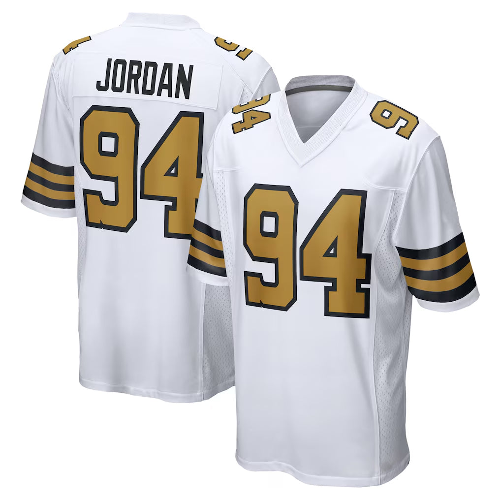 Parkc NO.Saints #94 Cameron Jordan Player White Alternate Home Game Stitched Jerseys
