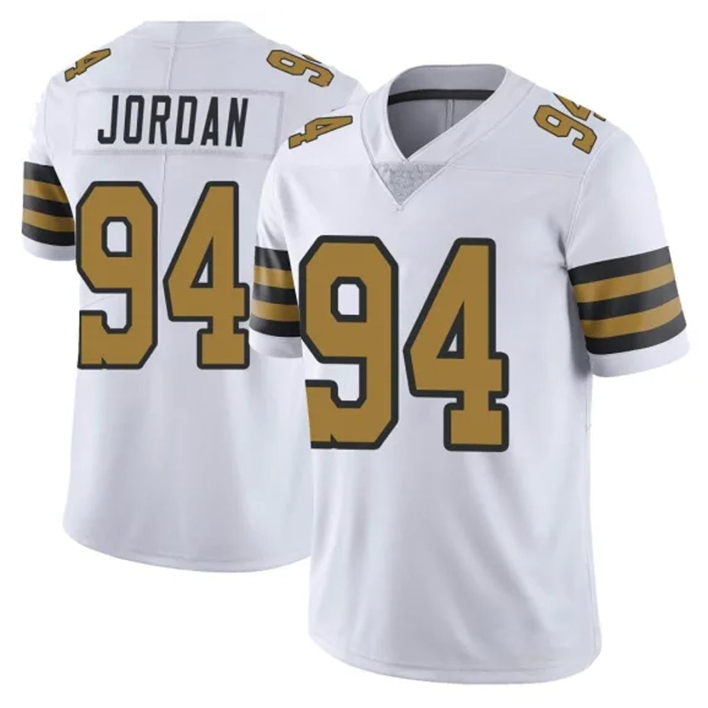 Parkc NO.Saints #94 Cameron Jordan Player White Limited Color Rush Home Game Stitched Jerseys