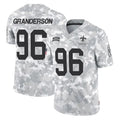Parkc NO.Saints #96 Carl Granderson Player Arctic Camo Salute To Service Limited Game Stitched Jerseys