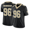 Parkc NO.Saints #96 Carl Granderson Player Black Limited Vapor F.U.S.E. Home Game Stitched Jerseys