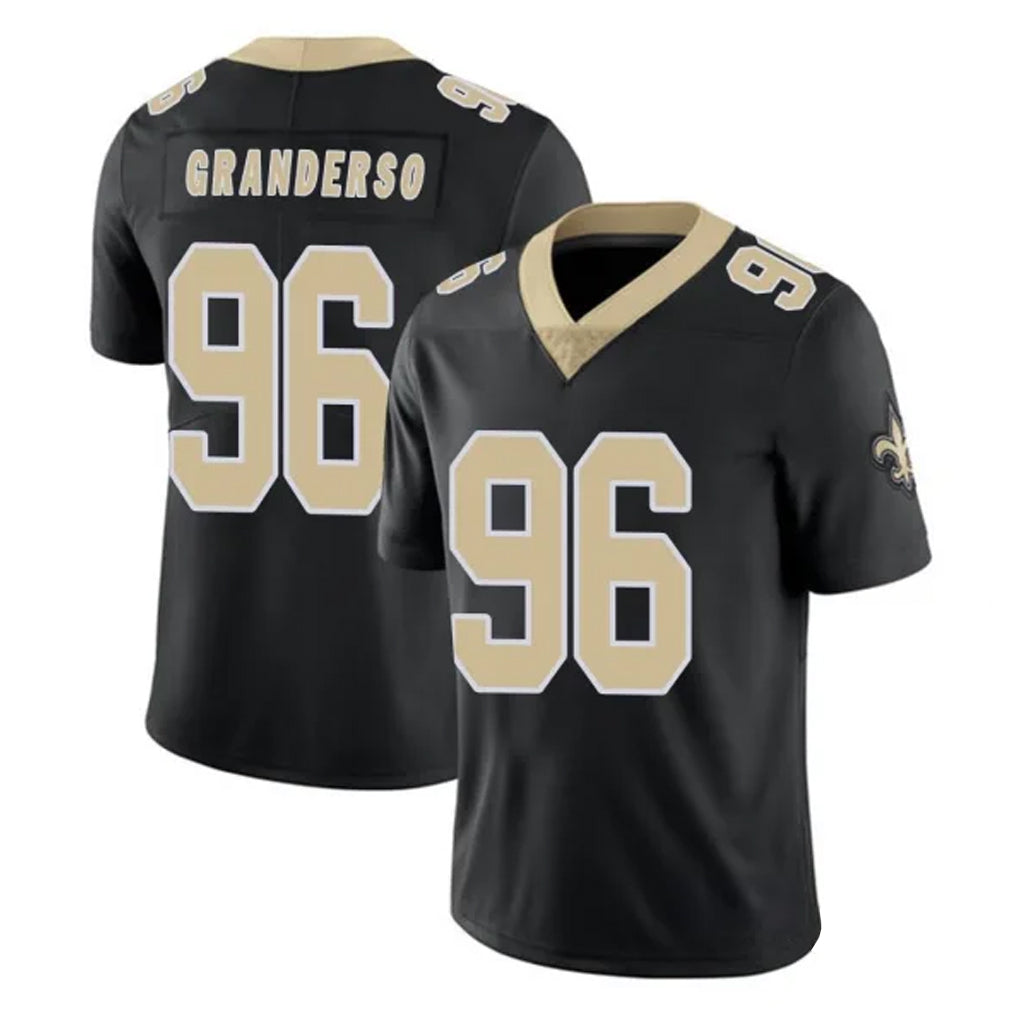 Parkc NO.Saints #96 Carl Granderson Player Black Limited Vapor Untouchable Home Game Stitched Jerseys