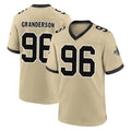 Parkc NO.Saints #96 Carl Granderson Player Gold Home Game Stitched Jerseys