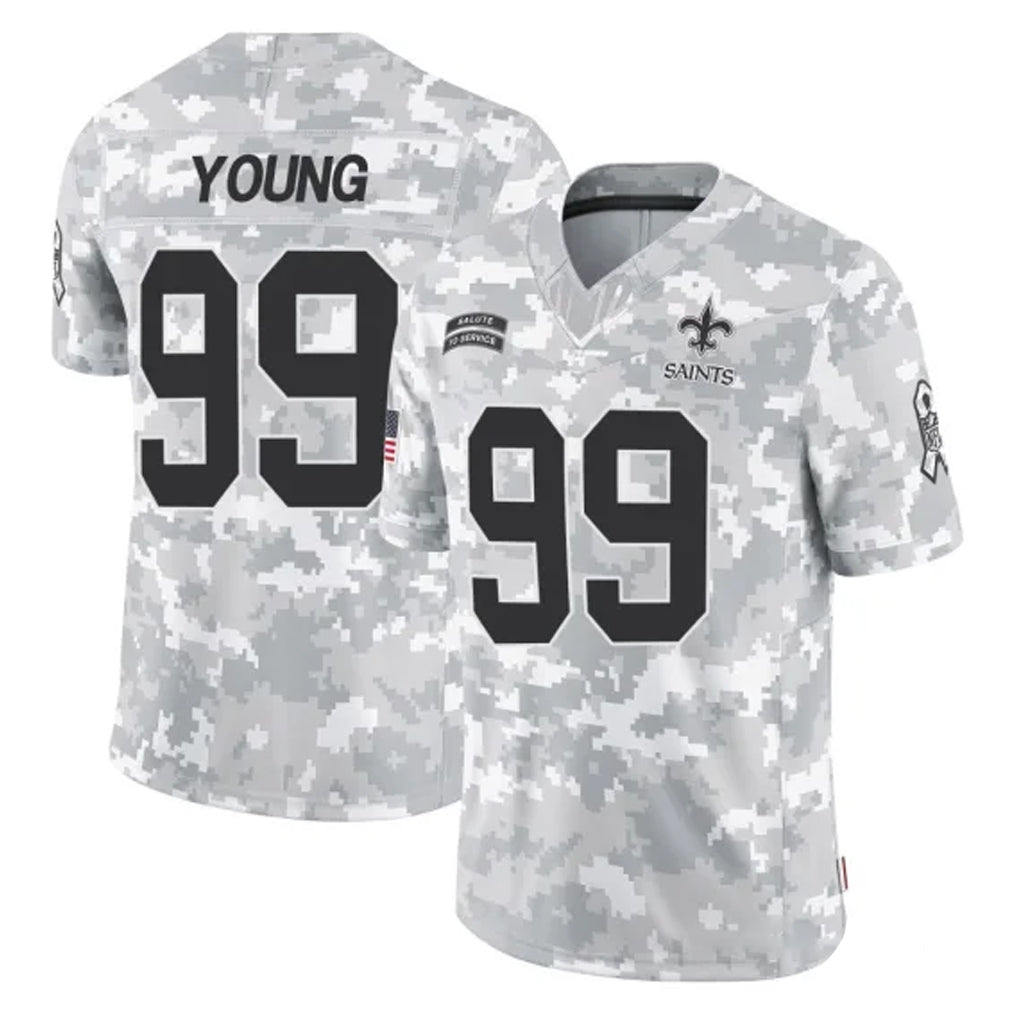 Parkc NO.Saints #99 Chase Young Player Arctic Camo Salute To Service Limited Game Stitched Jerseys