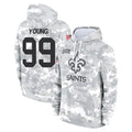 Parkc NO.Saints #99 Chase Young Player Arctic Camo Salute to Service Pullover Hoodies Limited Game Stitched Jerseys