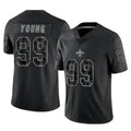 Parkc NO.Saints #99 Chase Young Player Black Limited Reflective Home Game Stitched Jerseys