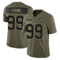 Parkc NO.Saints #99 Chase Young Player Olive 2025 Salute To Service Limited Stitched Jerseys