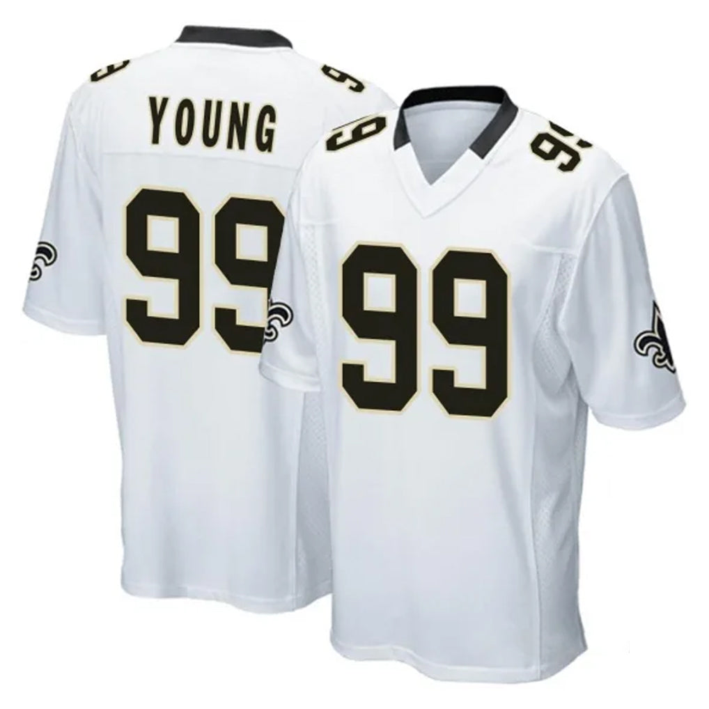 Parkc NO.Saints #99 Chase Young Player White Home Game Stitched Jerseys