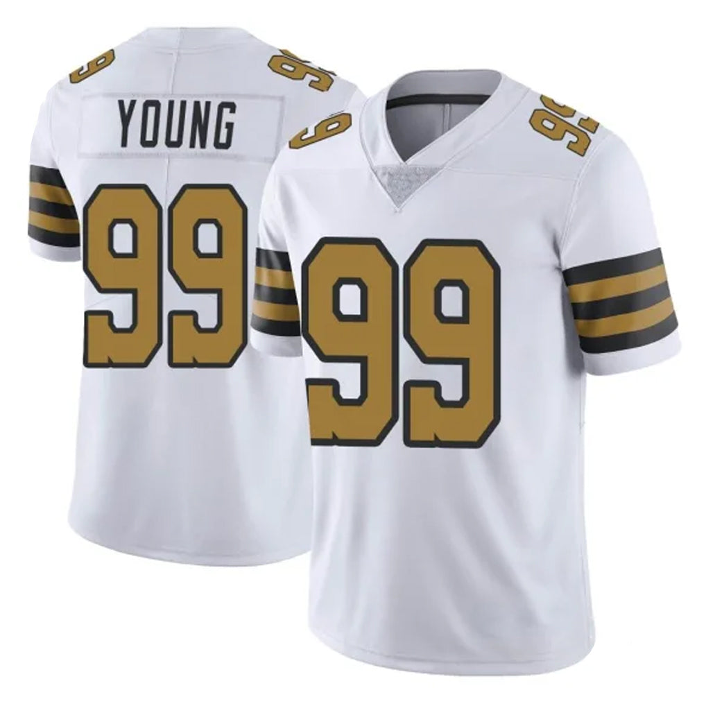 Parkc NO.Saints #99 Chase Young Player White Limited Color Rush Home Game Stitched Jerseys