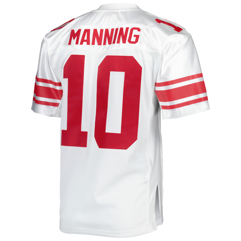 Parkc NY.Giants 2007 #10 Eli Manning Mitchell & Ness White Authentic Throwback Retired Player Stitched Puhic Jersey