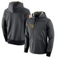 Parkc NY.Giants Gray Salute to Service Hoodies Limited Game Blank Player Stitched Jerseys