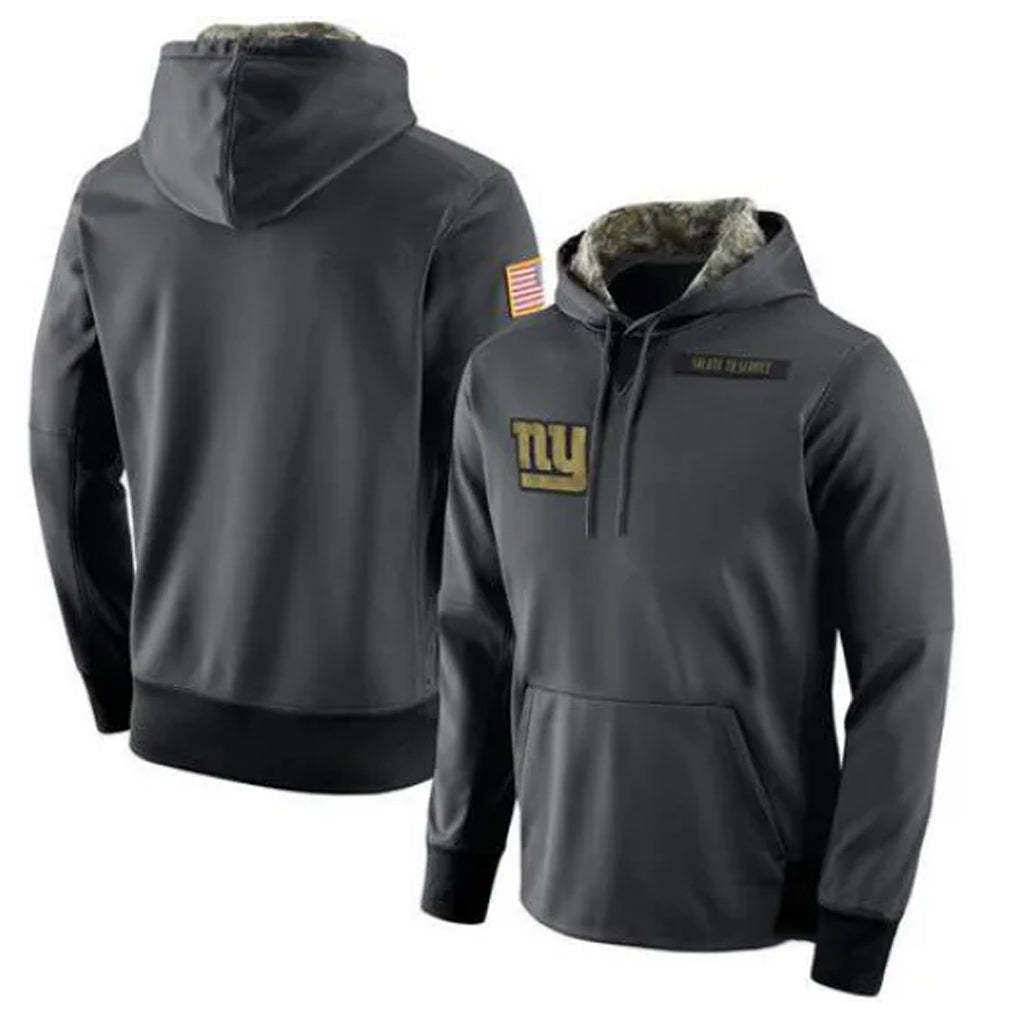 Parkc NY.Giants Gray Salute to Service Hoodies Limited Game Blank Player Stitched Jerseys