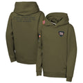 Parkc NY.Giants Olive Salute to Service Pullover Hoodies Limited Blank Player Stitched Jerseys