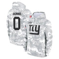 Parkc NY.Giants #0 Brian Burns Player Arctic Camo Salute to Service Pullover Hoodies Limited Game Stitched Jerseys