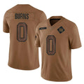 Parkc NY.Giants #0 Brian Burns Player Brown Salute To Service Limited Stitched Jerseys