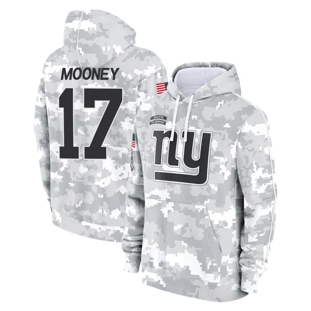 Parkc NY.Giants #17 Darnell Mooney Player Arctic Camo Salute to Service Pullover Hoodies Limited Game Stitched Jerseys