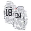 Parkc NY.Giants #18 Darius Slayton Player Arctic Camo Salute to Service Pullover Hoodies Limited Game Stitched Jerseys