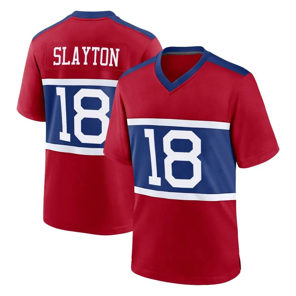Parkc NY.Giants #18 Darius Slayton Player Red Century Home Game Stitched Jerseys