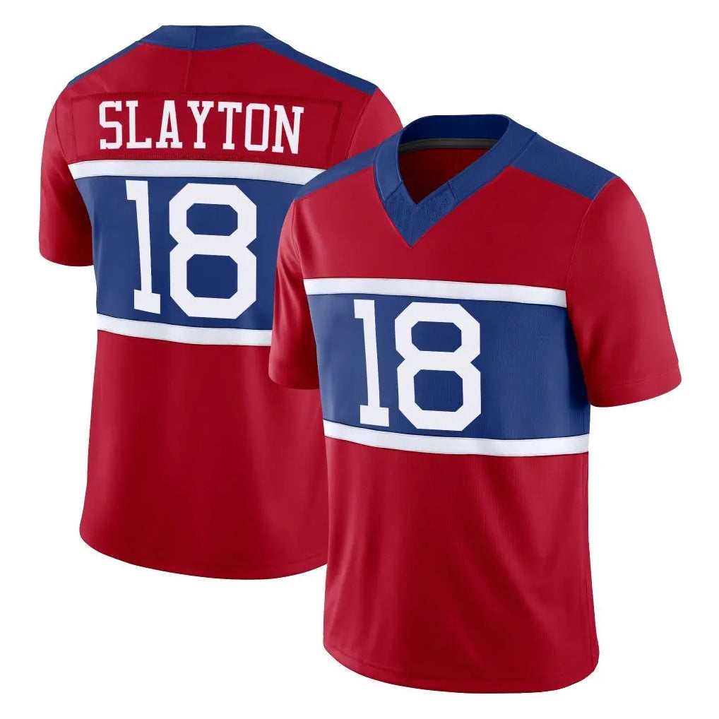 Parkc NY.Giants #18 Darius Slayton Player Red Century Vapor F.U.S.E. Home Game Stitched Jerseys