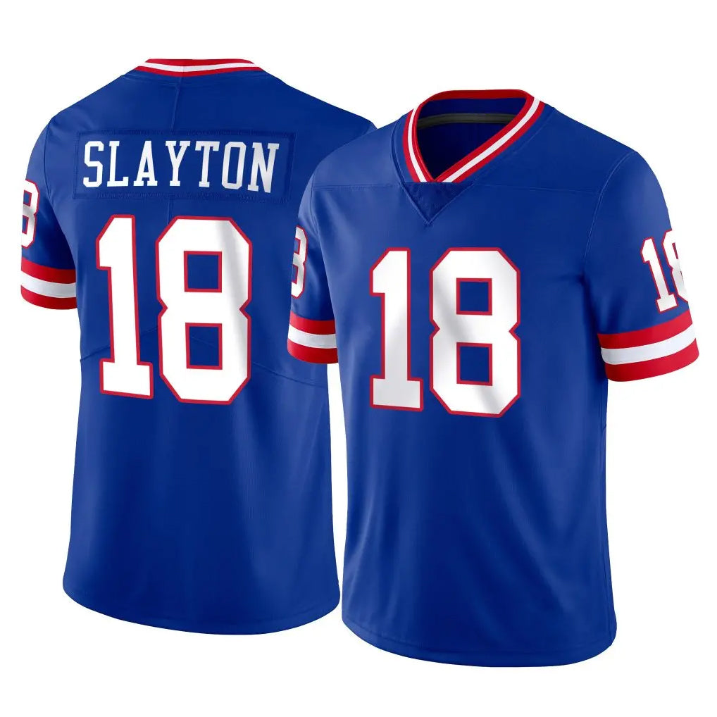Parkc NY.Giants #18 Darius Slayton Player Royal Classic Vapor Home Game Stitched Jerseys