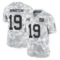Parkc NY.Giants #19 Jameis Winston Player Arctic Camo Salute To Service Limited Game Stitched Jerseys