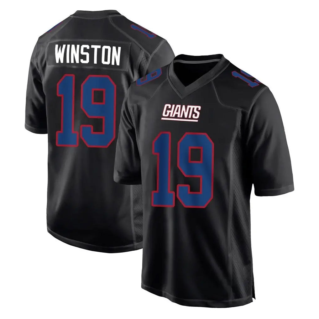 Parkc NY.Giants #19 Jameis Winston Player Carbon Fashion Limited Home Game Stitched Jerseys