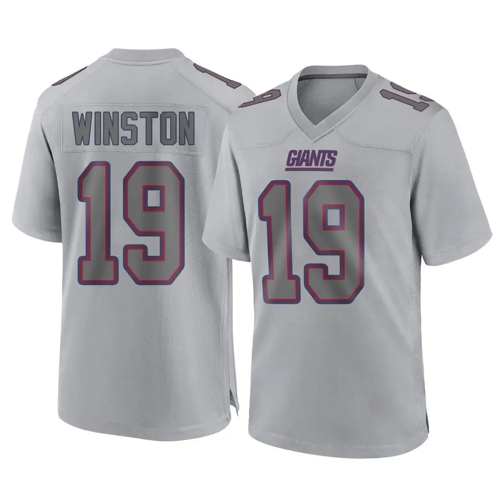 Parkc NY.Giants #19 Jameis Winston Player Gray Atmosphere Fashion Limited Game Stitched Jerseys