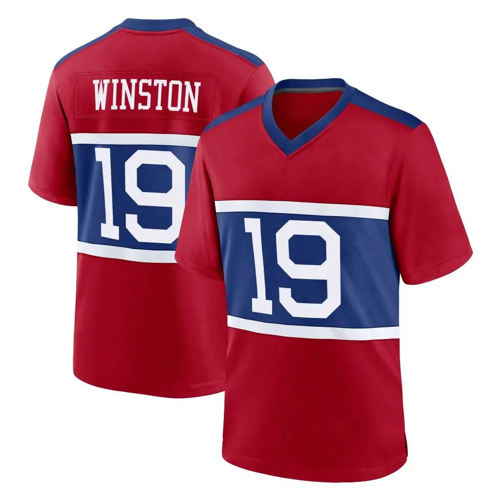 Parkc NY.Giants #19 Jameis Winston Player Red Century Home Game Stitched Jerseys