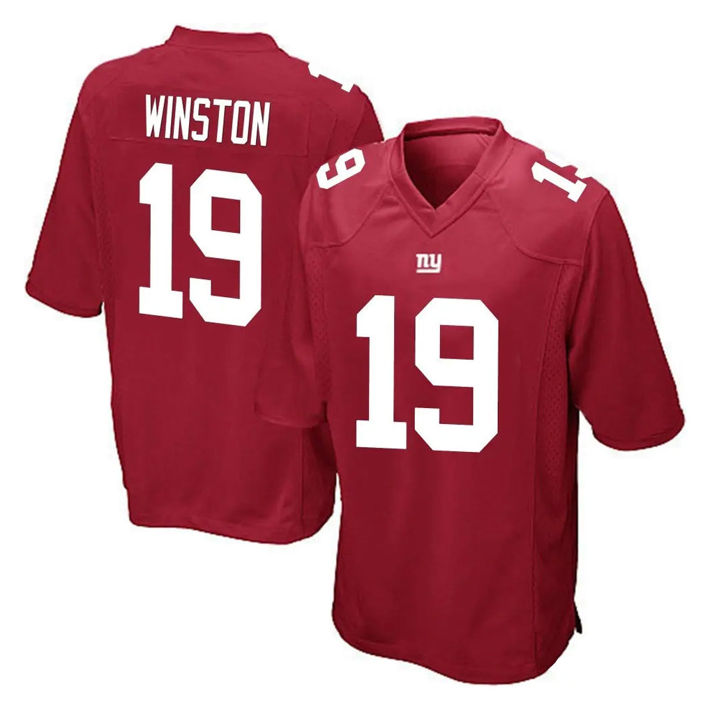 Parkc NY.Giants #19 Jameis Winston Player Red Home Game Stitched Jerseys