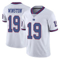Parkc NY.Giants #19 Jameis Winston Player White Color Rush Home Game Stitched Jerseys