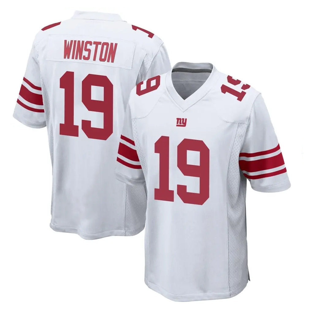 Parkc NY.Giants #19 Jameis Winston Player White Home Game Stitched Jerseys