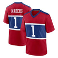 Parkc NY.Giants #1 Malik Nabers Player Red Century Home Game Stitched Jerseys