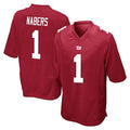 Parkc NY.Giants #1 Malik Nabers Player Red Home Game Stitched Jerseys