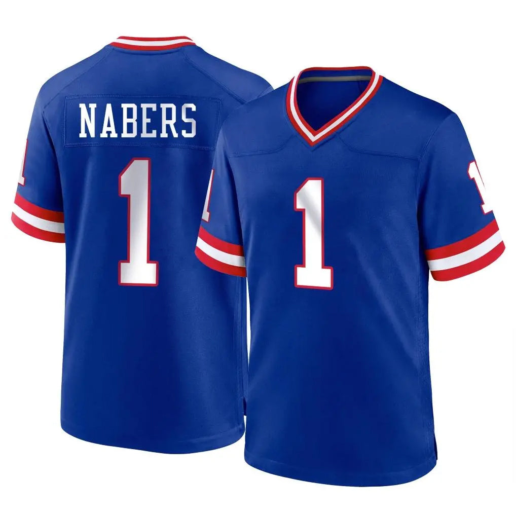 Parkc NY.Giants #1 Malik Nabers Player Royal Classic Home Game Stitched Jerseys