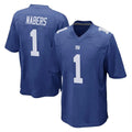 Parkc NY.Giants #1 Malik Nabers Player Royal Home Game Stitched Jerseys