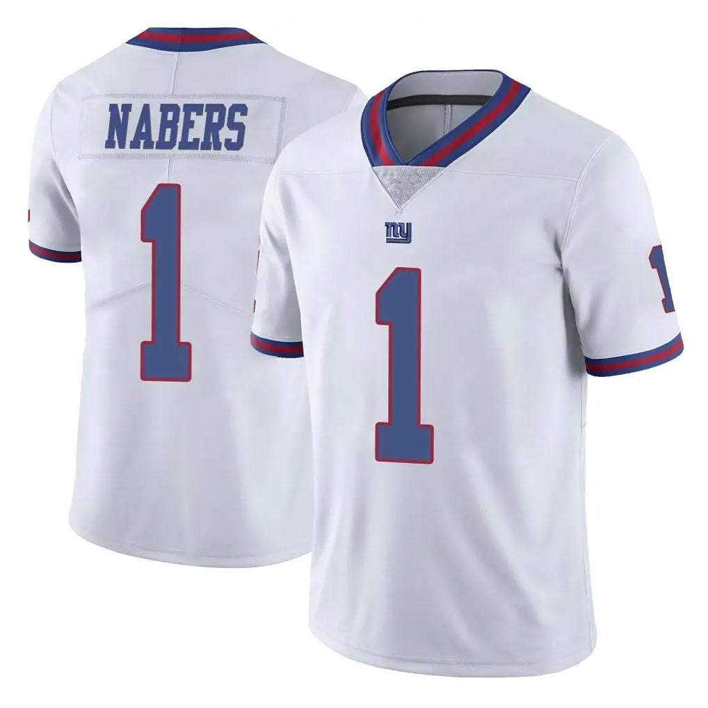 Parkc NY.Giants #1 Malik Nabers Player White Color Rush Home Game Stitched Jerseys