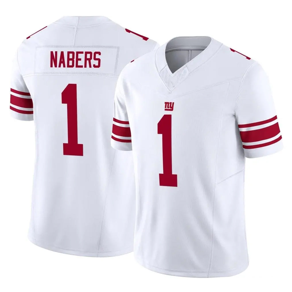 Parkc NY.Giants #1 Malik Nabers Player White Limited Vapor F.U.S.E. Home Game Stitched Jerseys