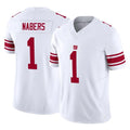 Parkc NY.Giants #1 Malik Nabers Player White Limited Vapor F.U.S.E. Home Game Stitched Jerseys