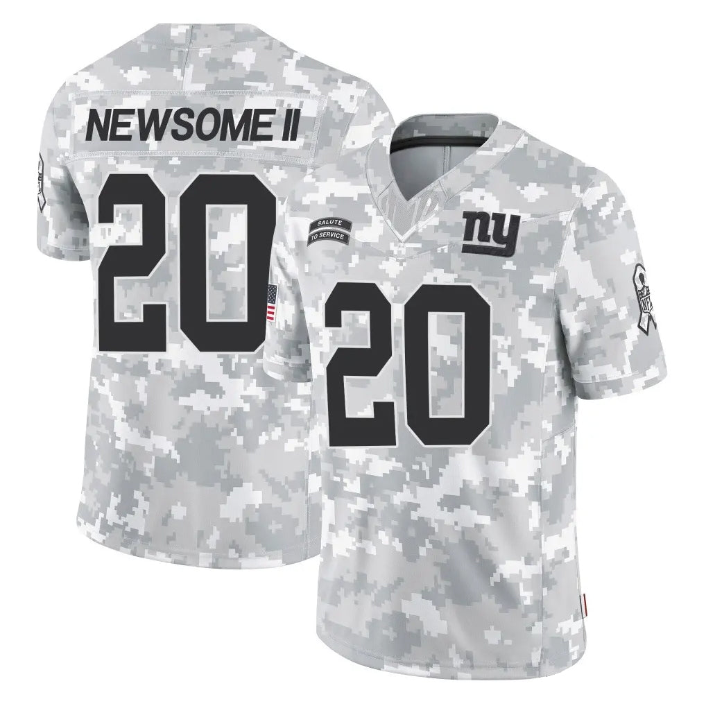 Parkc NY.Giants #20 Greg Newsome II Player Arctic Camo Salute To Service Limited Game Stitched Jerseys