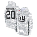 Parkc NY.Giants #20 Greg Newsome II Player Arctic Camo Salute to Service Pullover Hoodies Limited Game Stitched Jerseys
