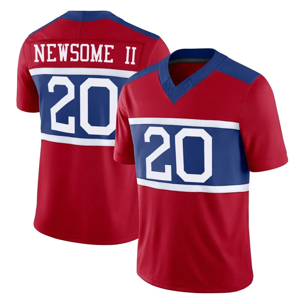 Parkc NY.Giants #20 Greg Newsome II Player Red Century Vapor F.U.S.E. Home Game Stitched Jerseys