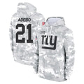 Parkc NY.Giants #21 Paulson Adebo Player Arctic Camo Salute to Service Pullover Hoodies Limited Game Stitched Jerseys