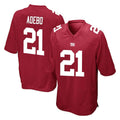 Parkc NY.Giants #21 Paulson Adebo Player Red Home Game Stitched Jerseys