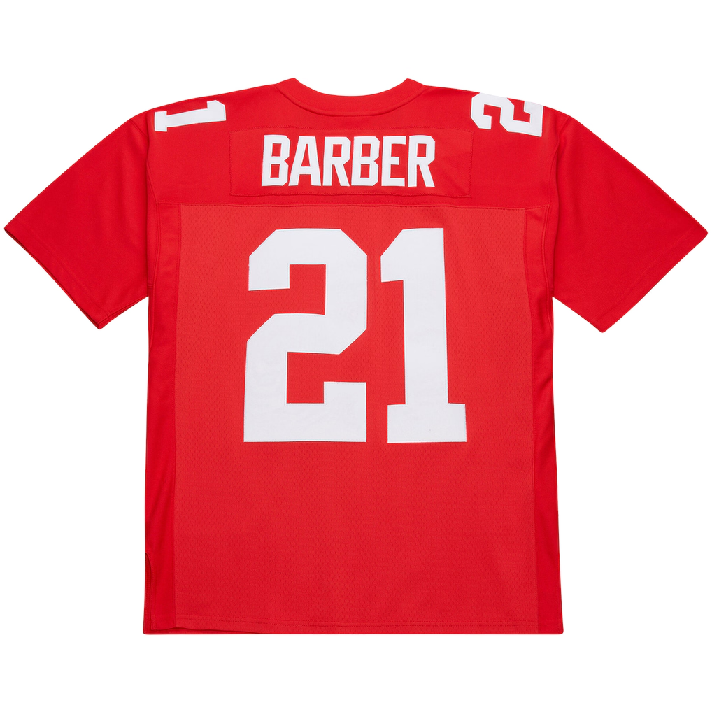 Parkc NY.Giants #21 Tiki Barber Mitchell & Ness Red 2004 Legacy Replica Stitched Puhic Jersey