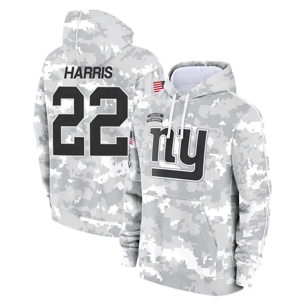 Parkc NY.Giants #22 Najee Harris Player Arctic Camo Salute to Service Pullover Hoodies Limited Game Stitched Jerseys